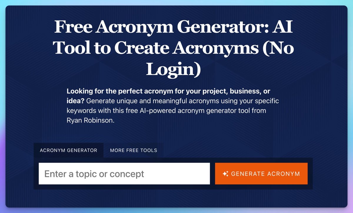 Acronym Generator From Letters Creates Catchy, Meaningful Brand Names